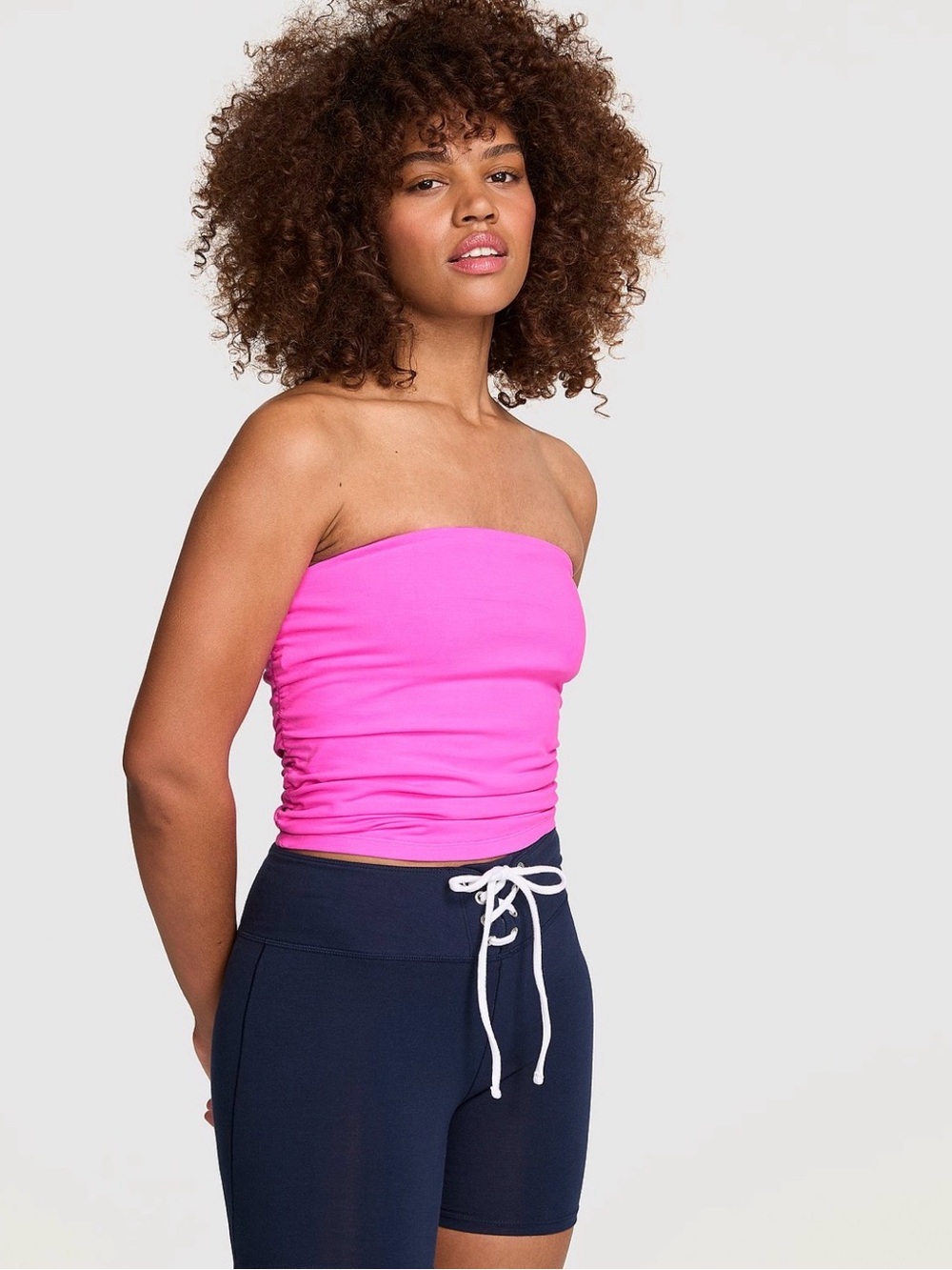 PINK Victoria's Secret Hot Pink Strapless Tube Top